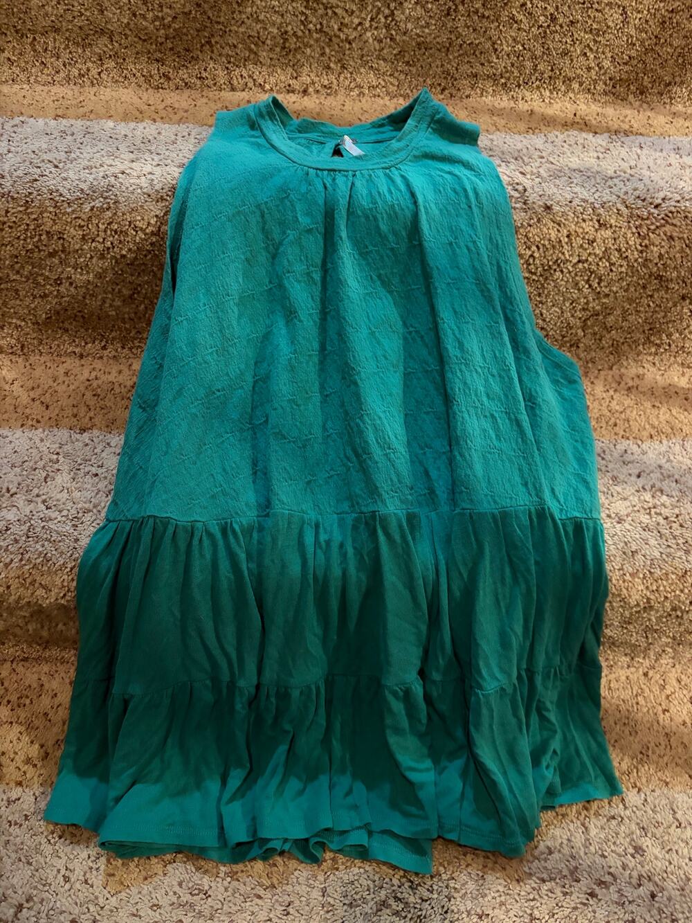 Free People womens medium teal boho tank dress